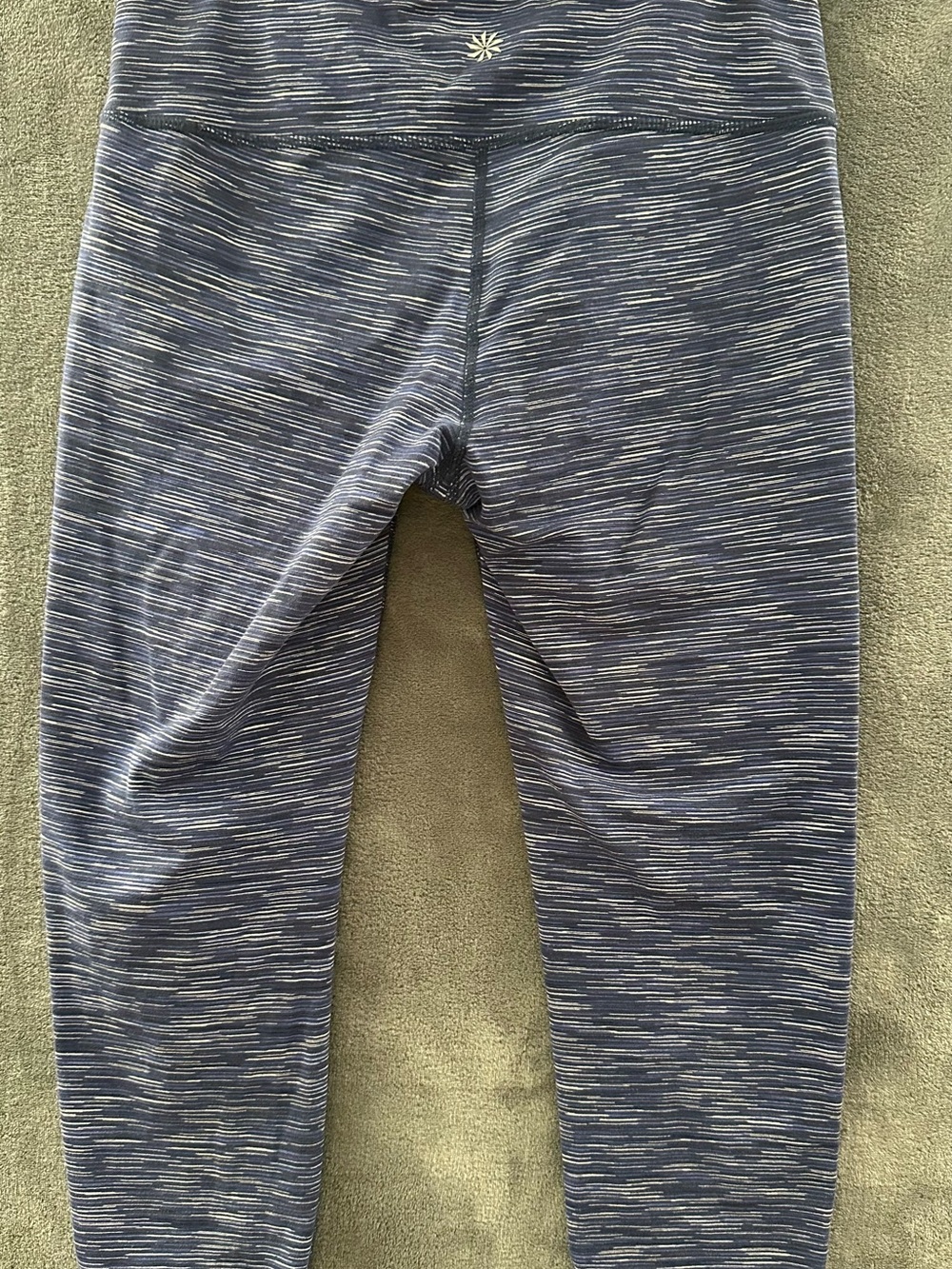 Athleta Navy and Light Gray Space-Dye Leggings - Picture 3 of 5